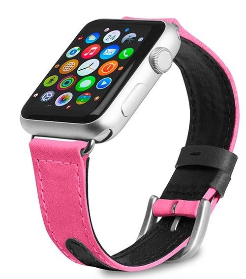 Evutec Apple Watch Band 45mm/44mm/42mm/Ultra Reflective Sport - Pink/Black