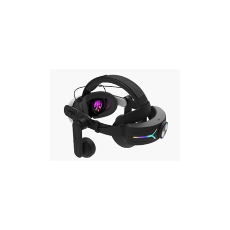 Gamax Adjustable Charging (8000mAH) RGB Headmount With Earphones  for Meta Quest 3 - Black