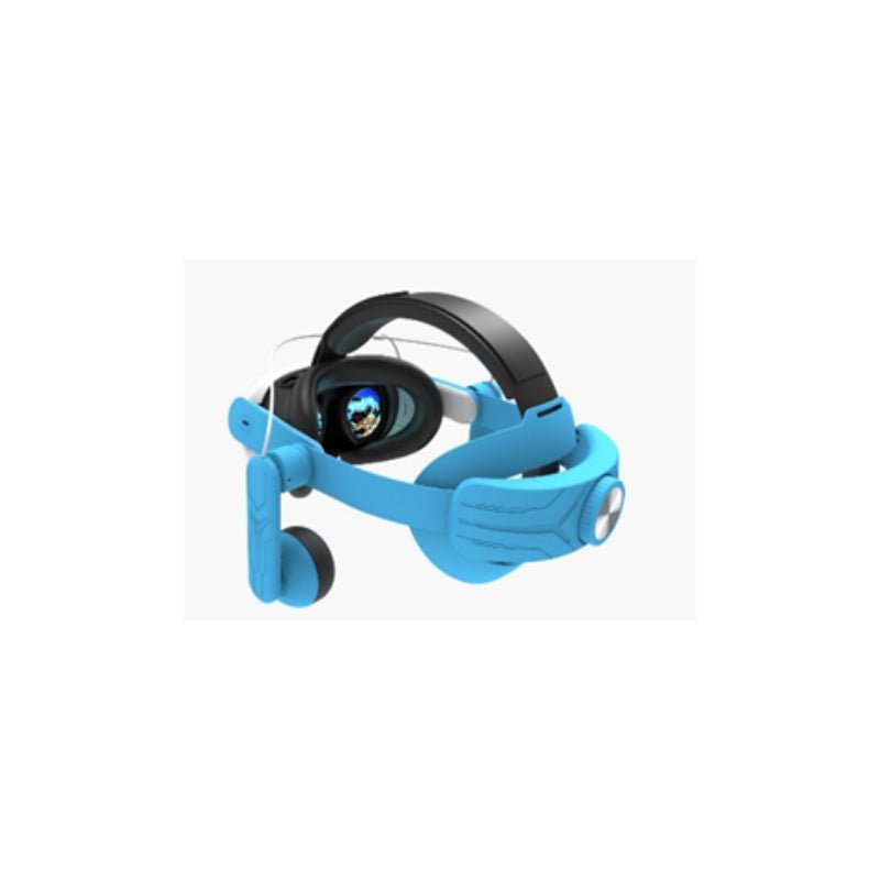 Gamax Adjustable Headmount with Earphones for Meta Quest 3 - Blue