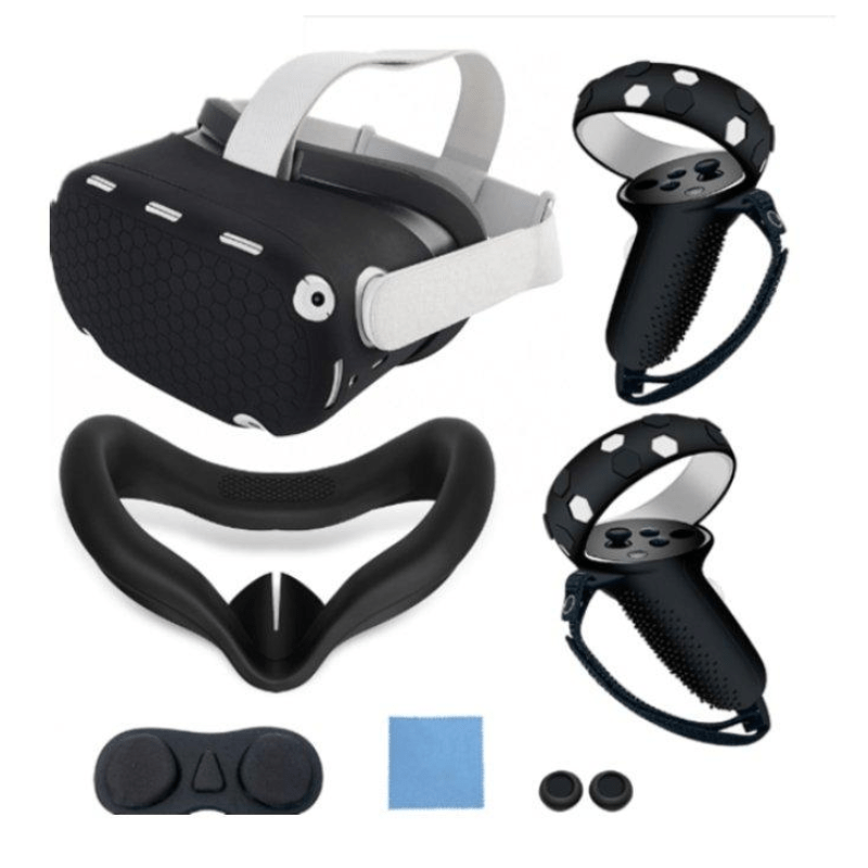 Gamax Oculus Quest 2 Silicone Protective Case Set - Black