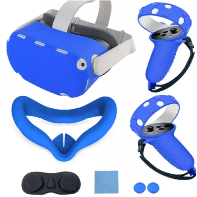 Gamax Oculus Quest 2 Silicone Protective Case Set - Blue