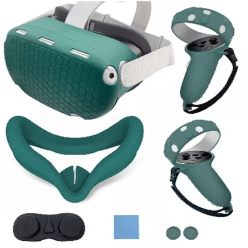 Gamax Oculus Quest 2 Silicone Protective Case Set - Green