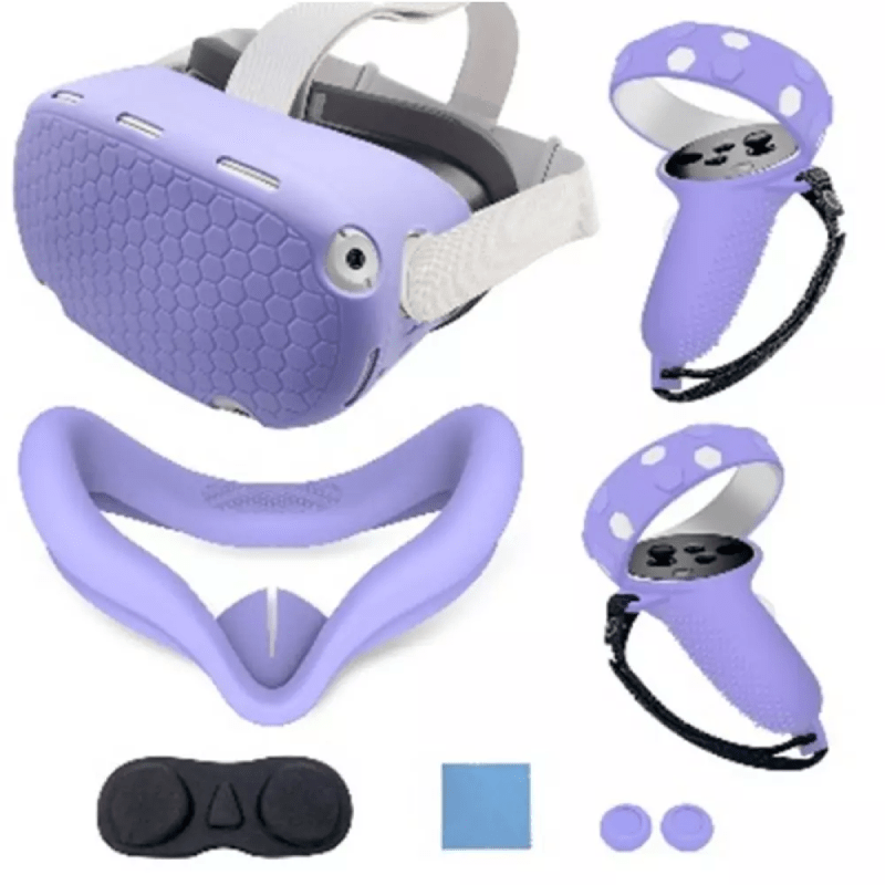 Gamax Oculus Quest 2 Silicone Protective Case Set - Purple