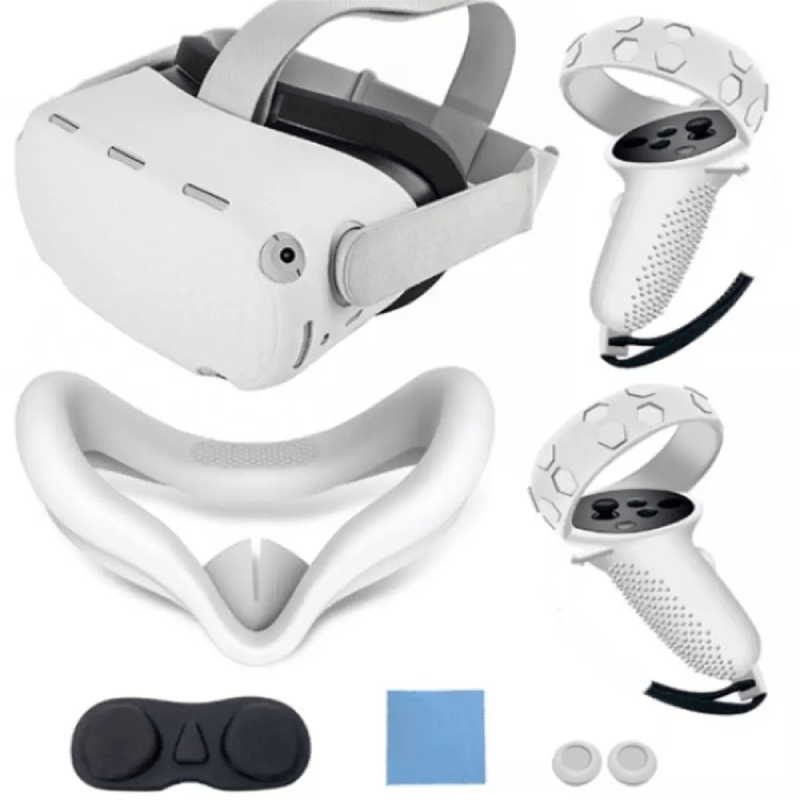 Gamax Oculus Quest 2 Silicone Protective Case Set - White