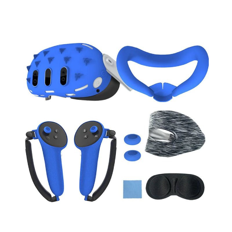 Gamax Silicon Protection Set for Meta Quest 3 - Blue