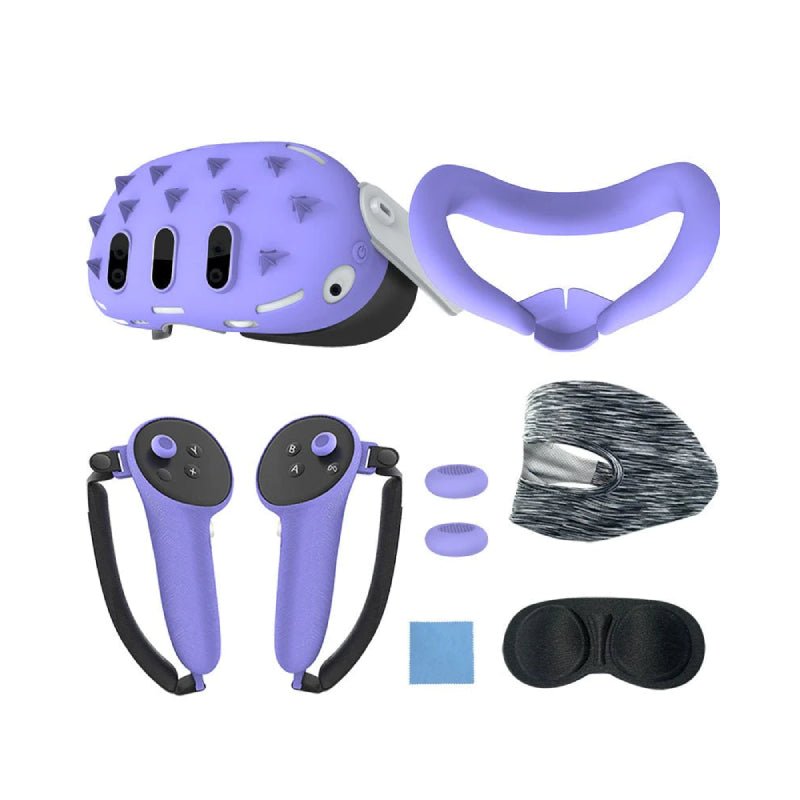 Gamax Silicon Protection Set for Meta Quest 3 - Purple