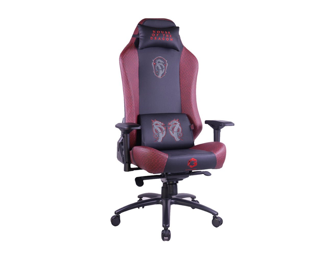 GameOn Licensed Gaming Chair With Adjustable 4D Armrest & Metal Base - House of The Dragons