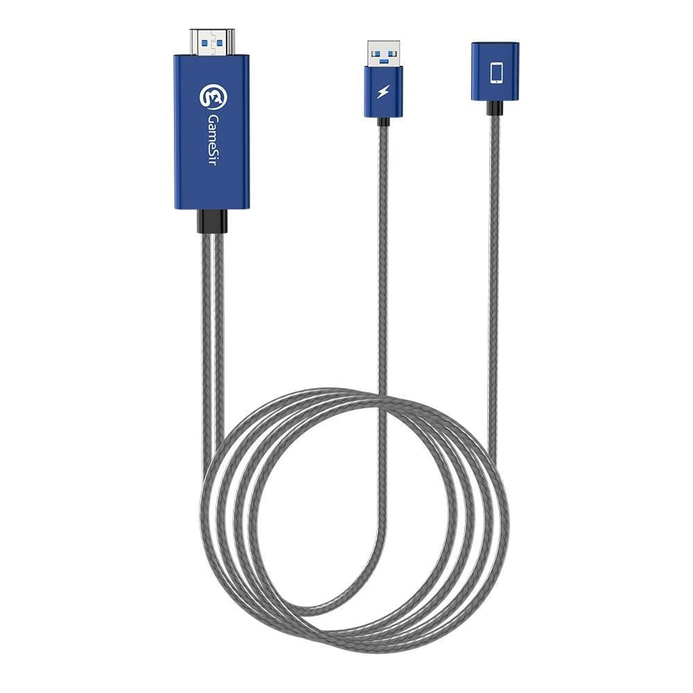 GameSir GTV100 Mobile HDMI Display Adapter Cable - Blue