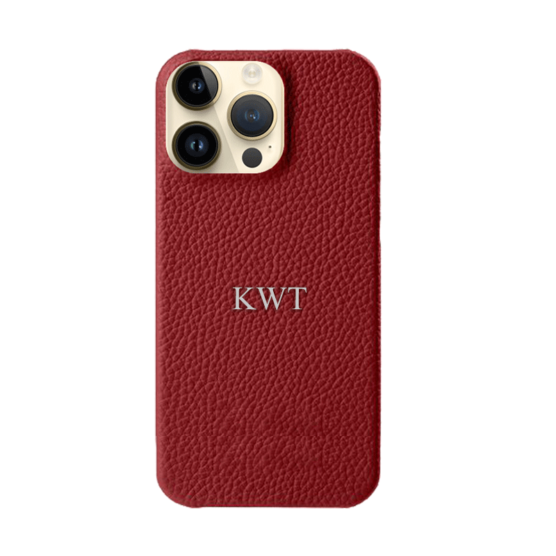 Gift Set Leather Case iPhone 14 Pro- Airpod 3 - Wallet - RED