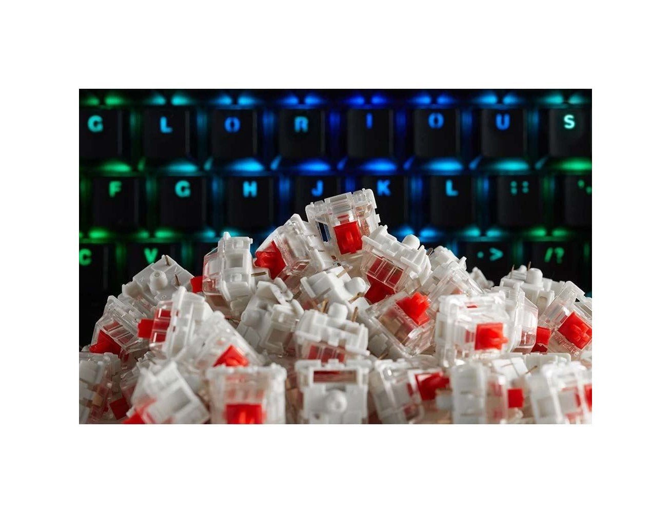 Glorious Gateron Red Mechanical Keyboard Switches - Red