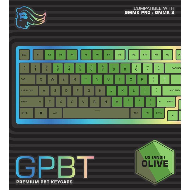 Glorious PBT Olive Key Caps For Mechanical Gaming Keyboards