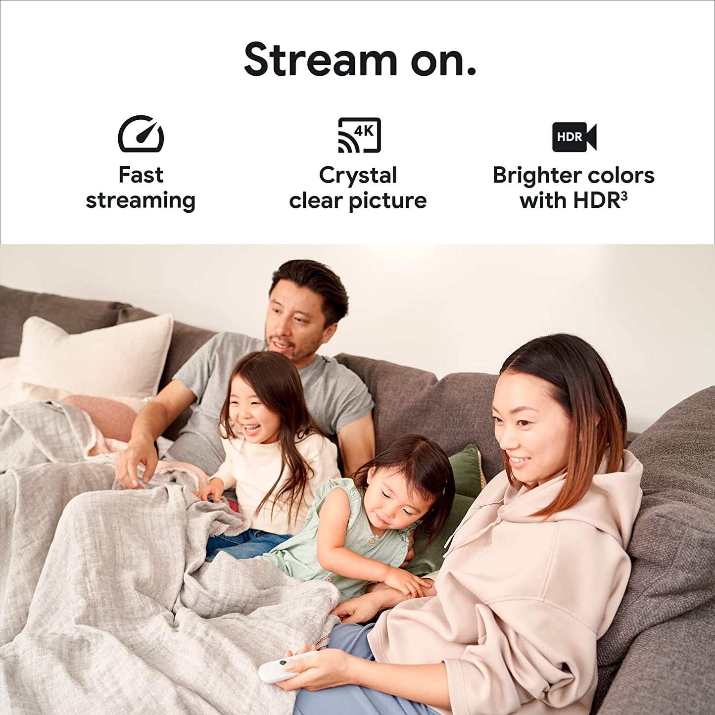Google Chromecast With Google TV HD - Snow