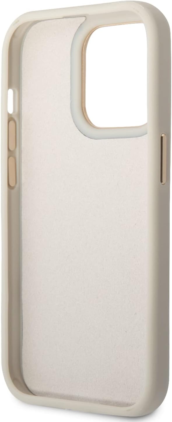 Guess Apple iPhone 14 Pro Max Pu Croco Case With Metal Camera Outline - Silver