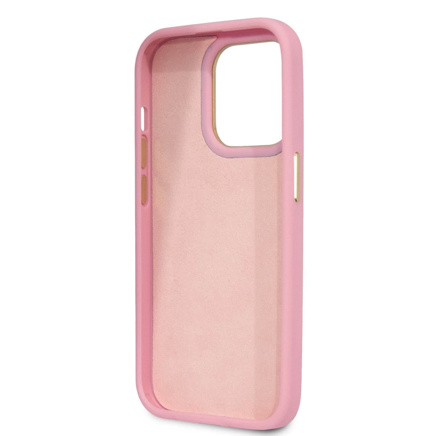 Guess Apple iPhone 14 Pro Pu Croco Case With Metal Camera Outline - Pink