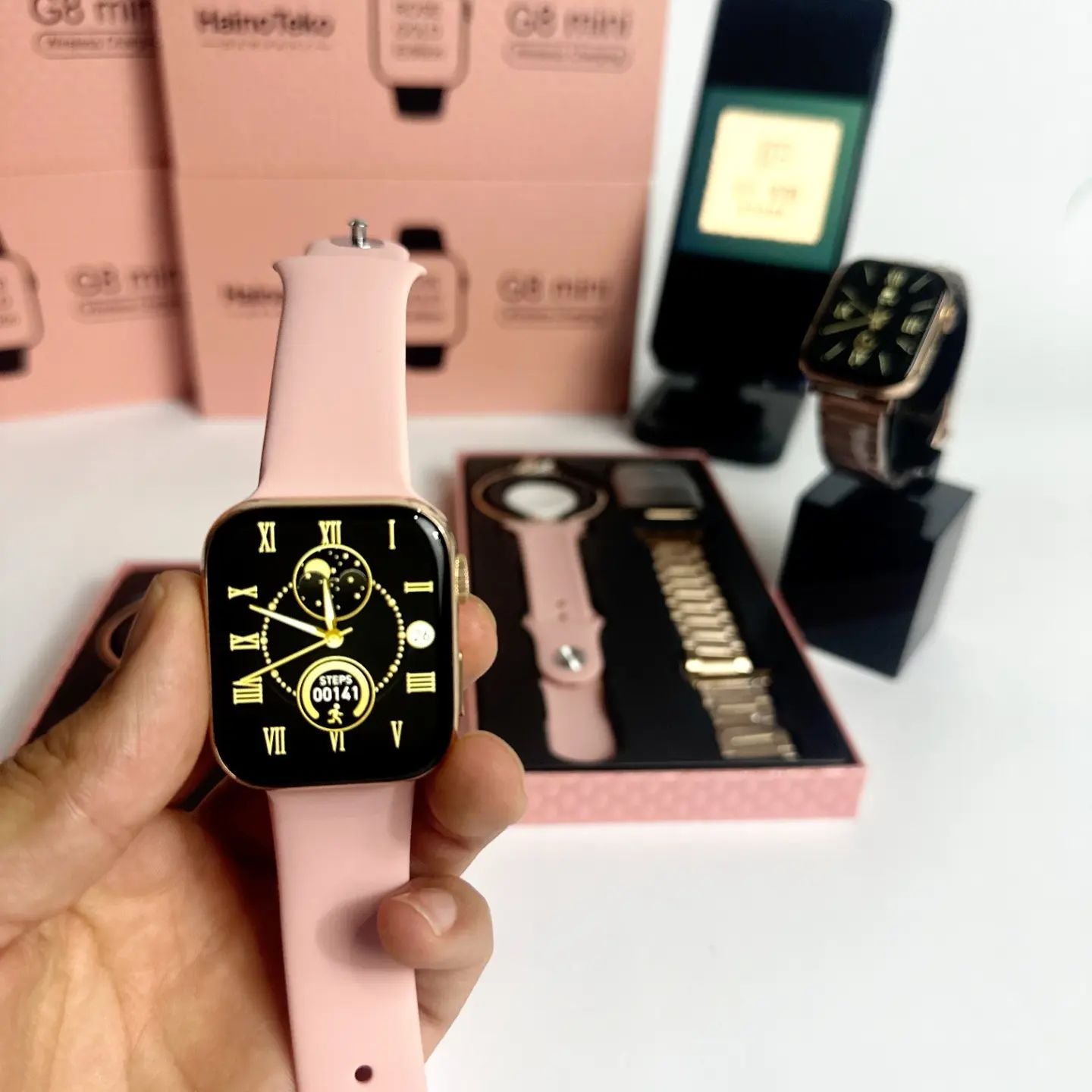 HainoTeko G8 Mini Smart Watch Rose Gold Edition