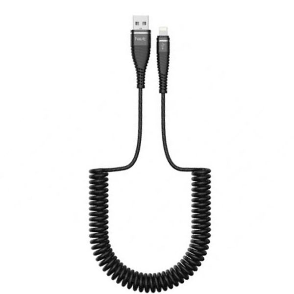 HAVIT USB to lightning spring cable-Black