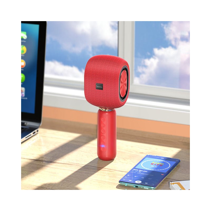 Hoco BK8 Wireless Karaoke Mic - 5W / 2000mAh / Red