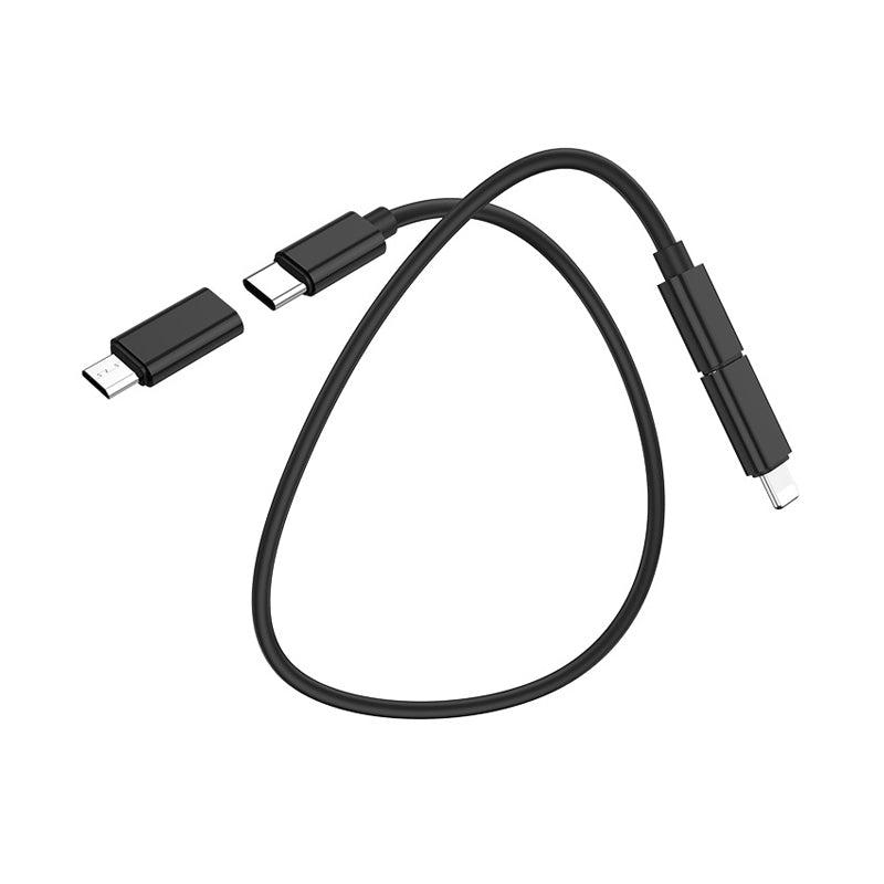 HOCO Cable 6-in-1 U86 Treasure Charging Data Sync With Storage Case - USB-C To USB-C / Black