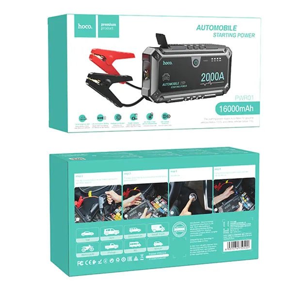 Hoco Car Jump Starter Power Bank pwr01 – Black