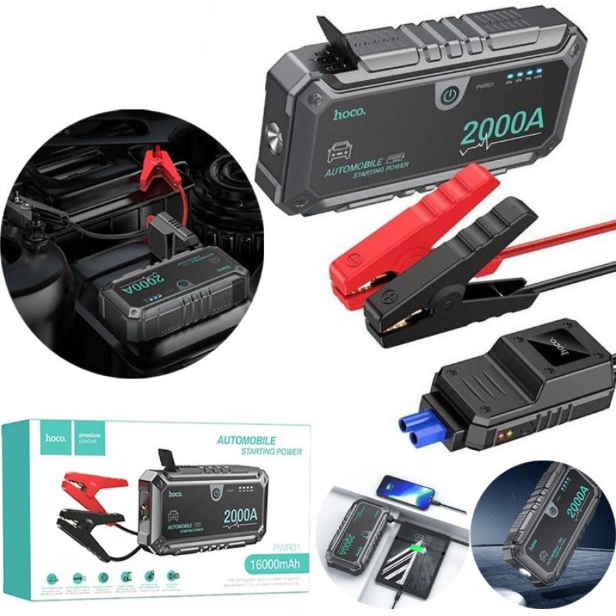 Hoco Car Jump Starter Power Bank pwr01 – Black