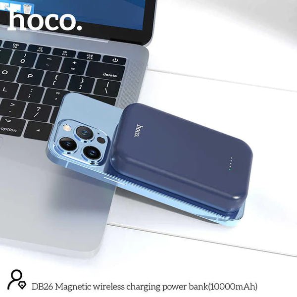 Hoco DB26 10000mAh Fast Charging Magnetic Wireless Power Bank - Black