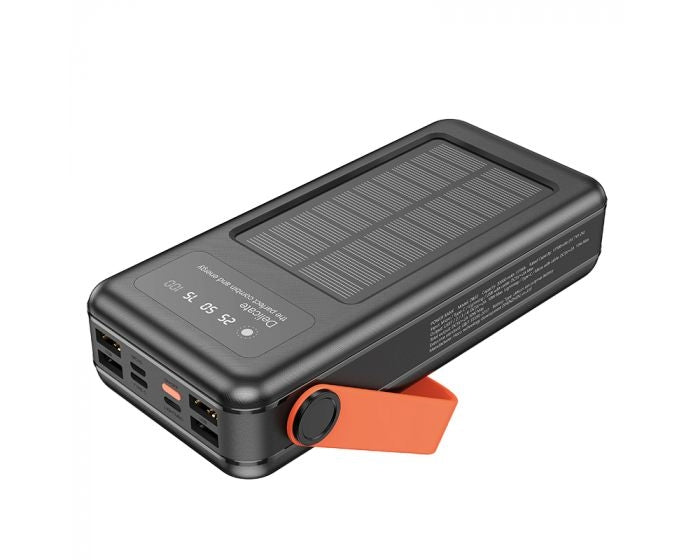 HOCO DB33 Solar Charging Portable Power Bank 30000mAh - Black