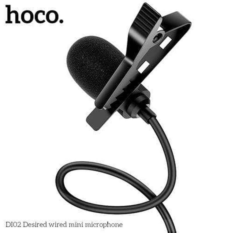 Hoco DI02 Mini Microphone - 2 Meter / 3.5mm / Black