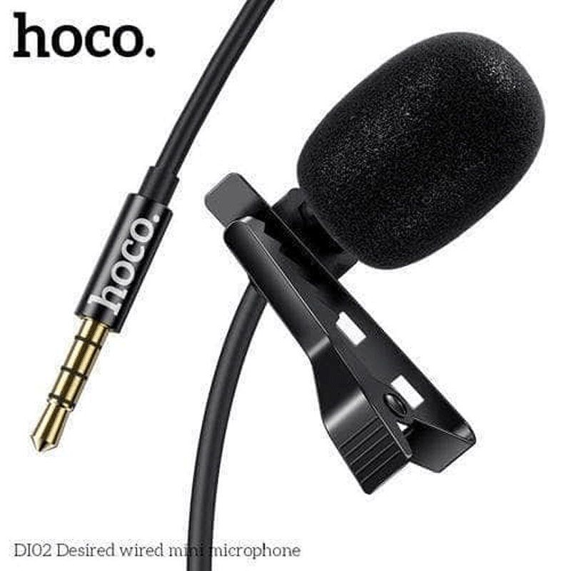 Hoco DI02 Mini Microphone - 2 Meter / 3.5mm / Black