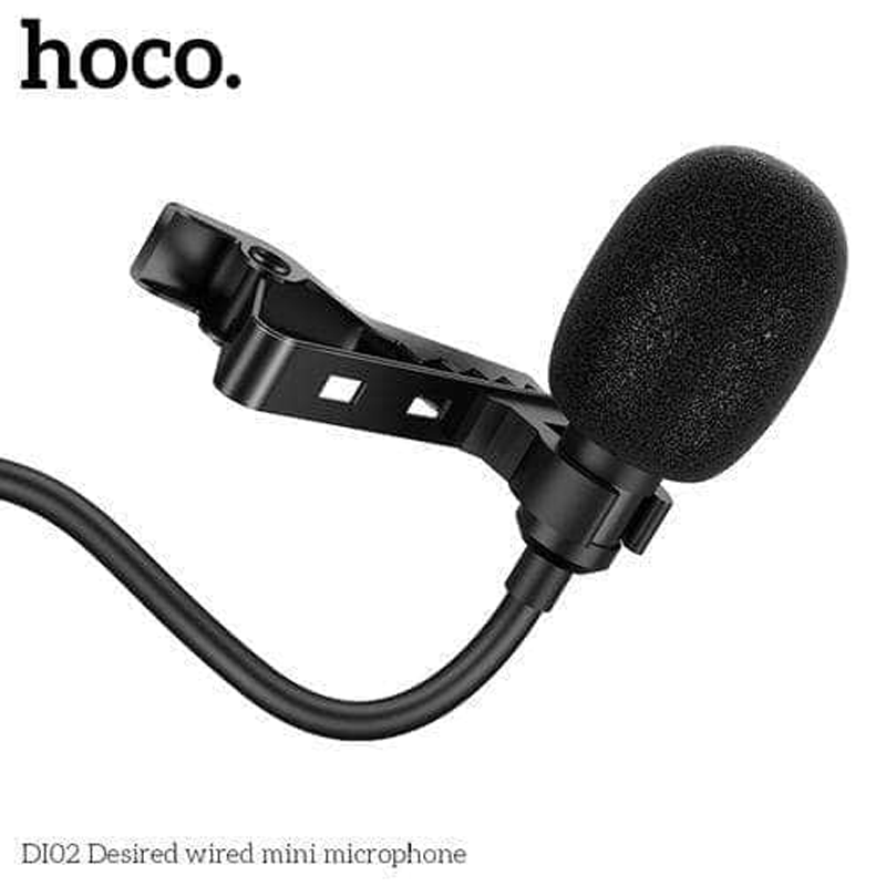 Hoco DI02 Mini Microphone - 2 Meter / 3.5mm / Black