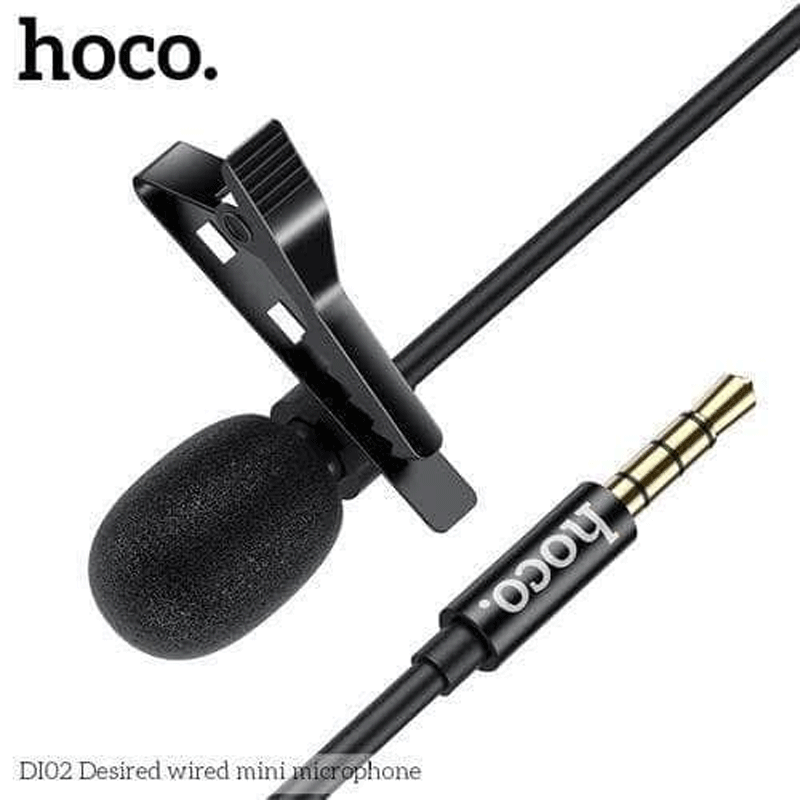 Hoco DI02 Mini Microphone - 2 Meter / 3.5mm / Black