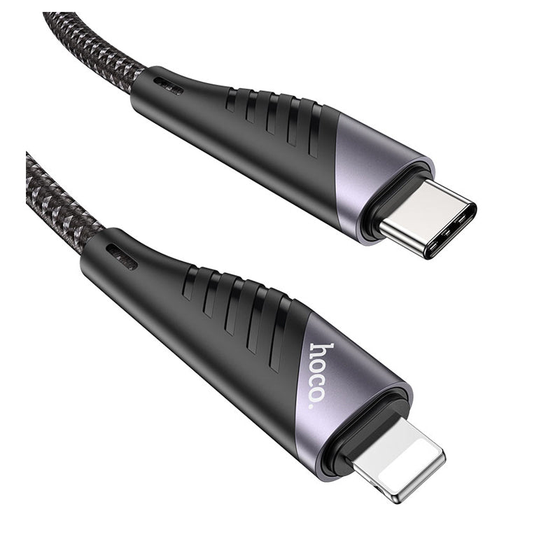 HOCO Freeway PD Charging Data Sync Cable - USB-C To Lightning / 1.2 Meters / Black