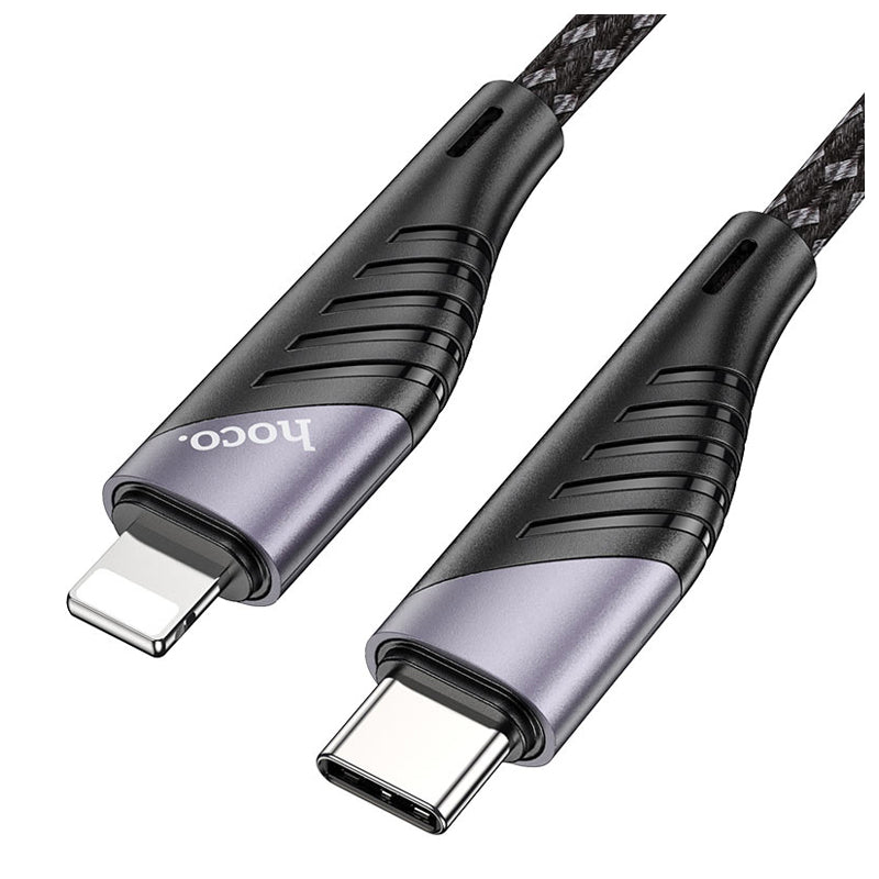 HOCO Freeway PD Charging Data Sync Cable - USB-C To Lightning / 1.2 Meters / Black