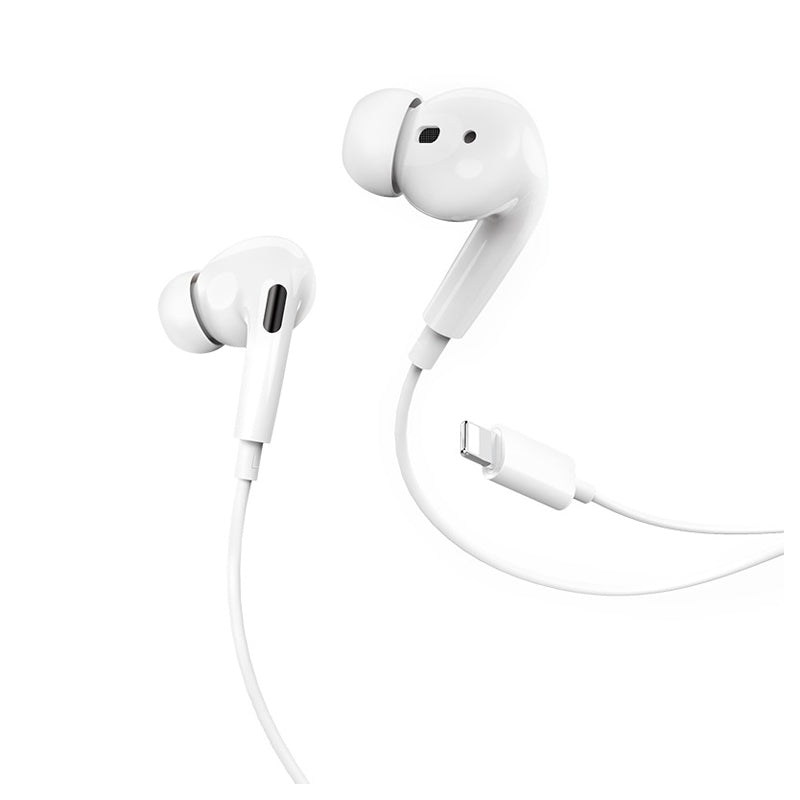 HOCO M1 Pro Wired Earphones - Lightning / 12 mm / White