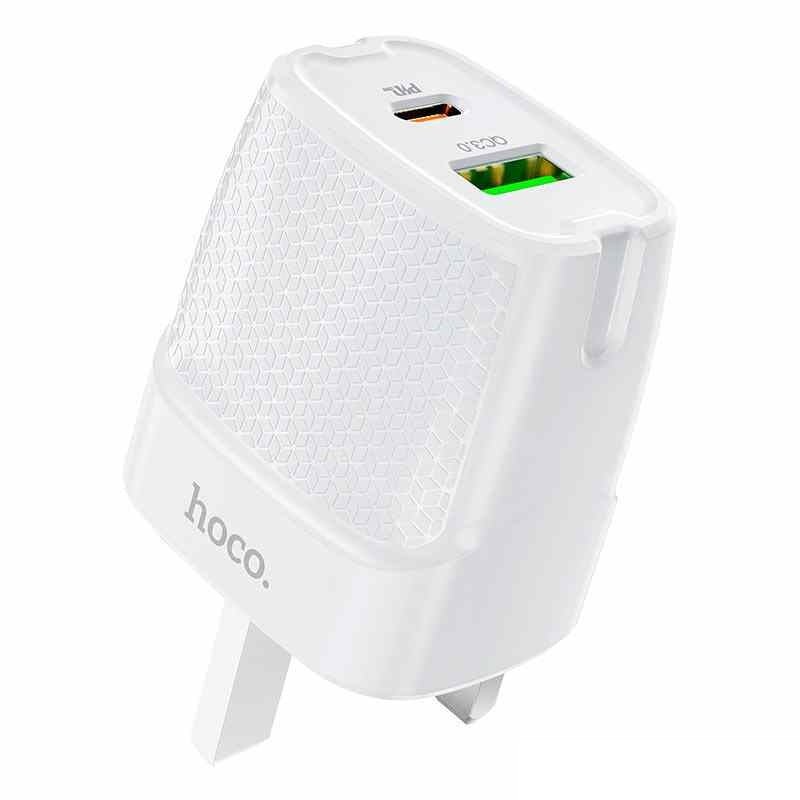 Hoco Mc35 PD20W + QC3.0 Fast Charger UK Plug