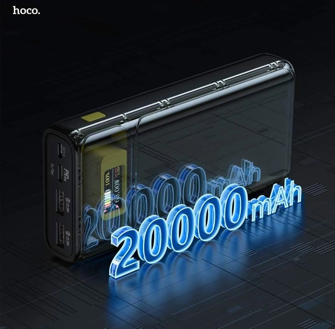 Hoco Q13 20000mAh PD65W LED Digital Display Portable Charging Power Bank