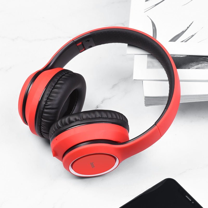 HOCO W28 Journey Wireless Headphones - Bluetooth / 40mm / Red