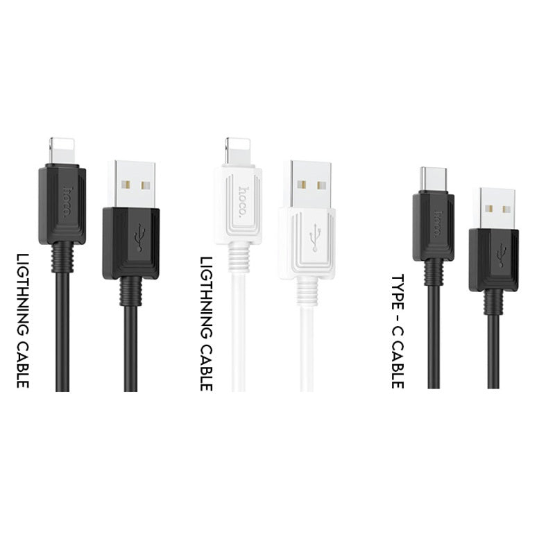 Hoco X73 Charging Cable - Type-C / Lightning / 1 Meter - Pack Of 3