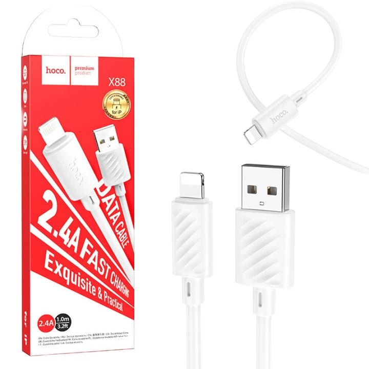 Hoco X88 Lightning To USB-A Cable - 20W / 1M / Assorted