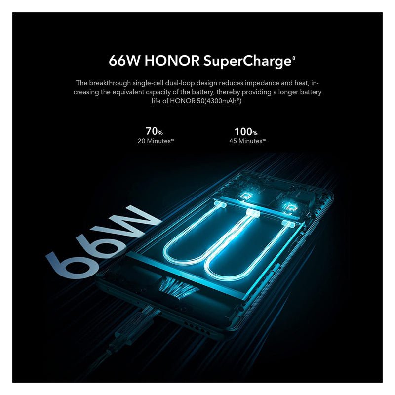 HONOR 50 - 256GB / 6.57" LCD / Wi-Fi / 5G / Frost Crystal - Mobile