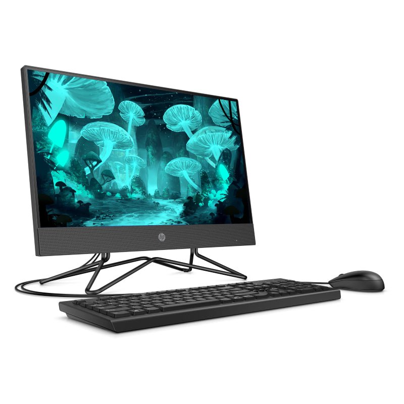 HP 200 G4 AIO PC - i3 / 16GB / 1TB (NVMe M.2 SSD) / 21.5" FHD Non-Touch / DOS (Without OS) / 1YW / Black - Desktop