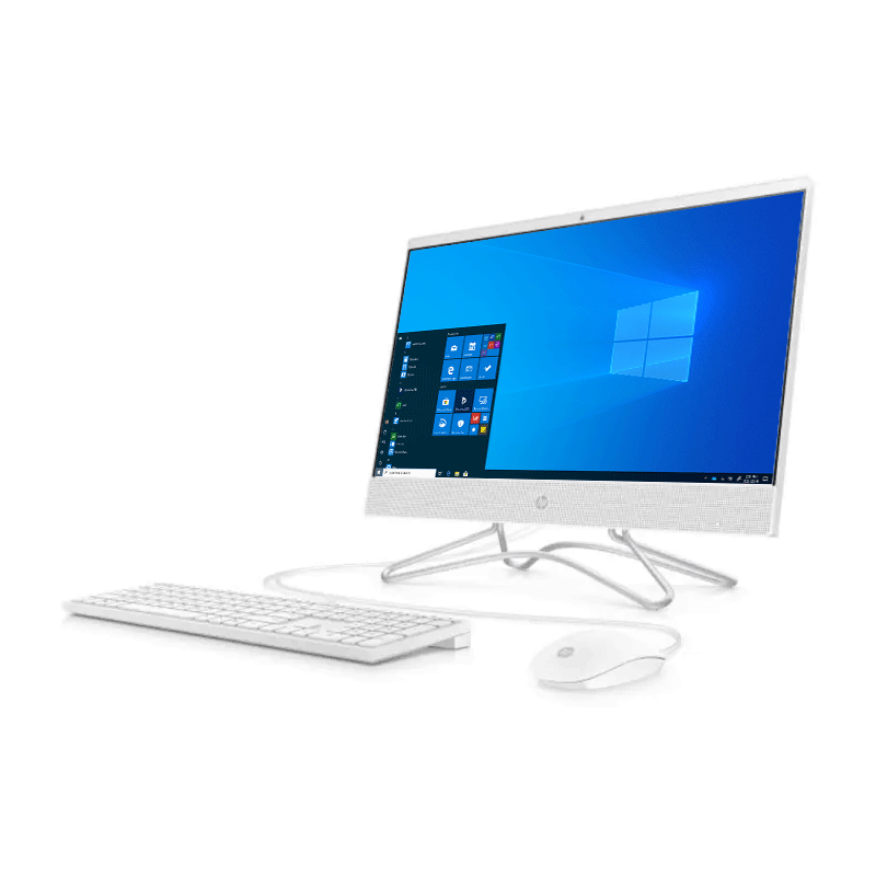 HP 200 G4 AIO PC - i5 / 4GB / 1TB / 21.5" FHD Non-Touch / Win 10 Pro / 1YW / White - Desktop