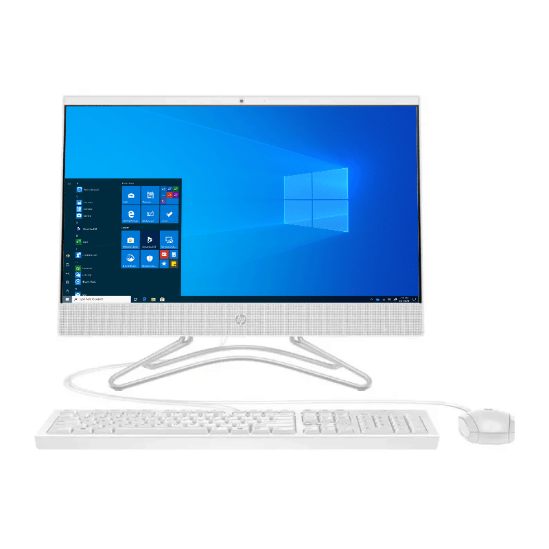 HP 200 G4 AIO PC - i5 / 4GB / 1TB / 21.5" FHD Non-Touch / Win 10 Pro / 1YW / White - Desktop