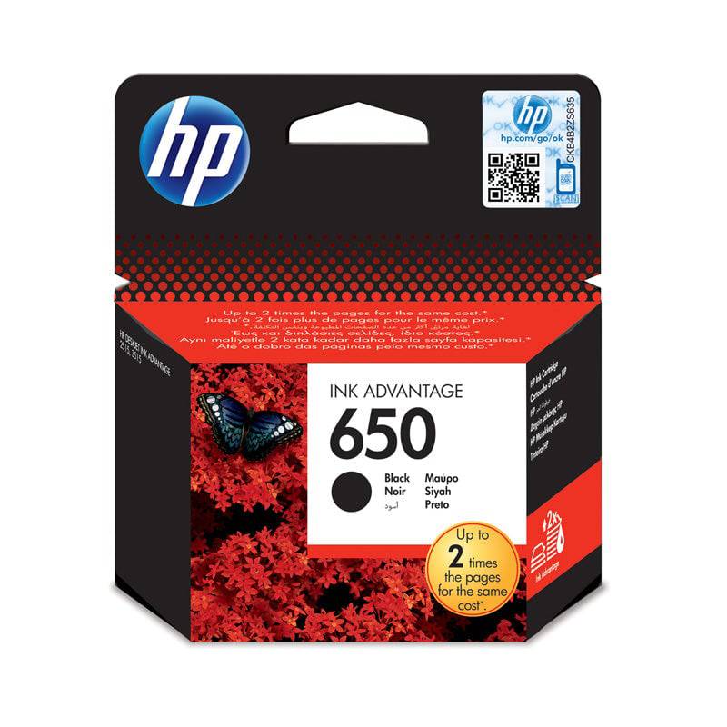 HP 650 Black Color - 360 Pages / Black Color / Ink Cartridge