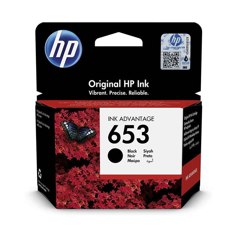 HP 653 Black Ink Cartridge - 360 Pages / Black Color / Ink Cartridge