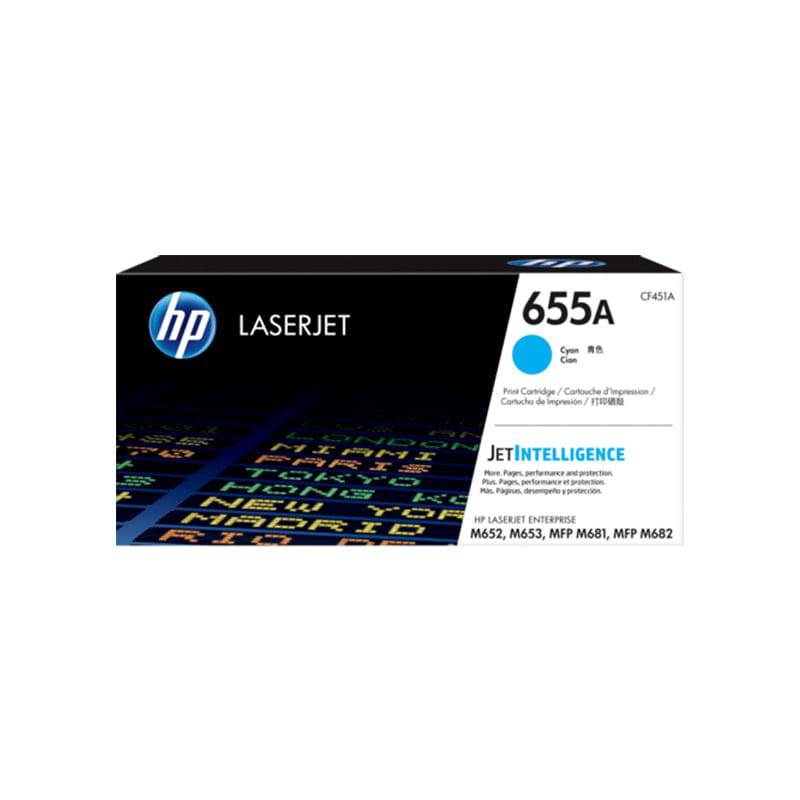 HP 655A LaserJet Toner Cartridge - 10.5K Pages / Cyan Color / Toner Cartridge