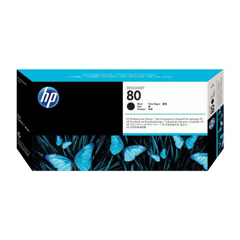 HP 80 Black DesignJet Printhead And Printhead Cleaner - Printhead / 17 ml / Black