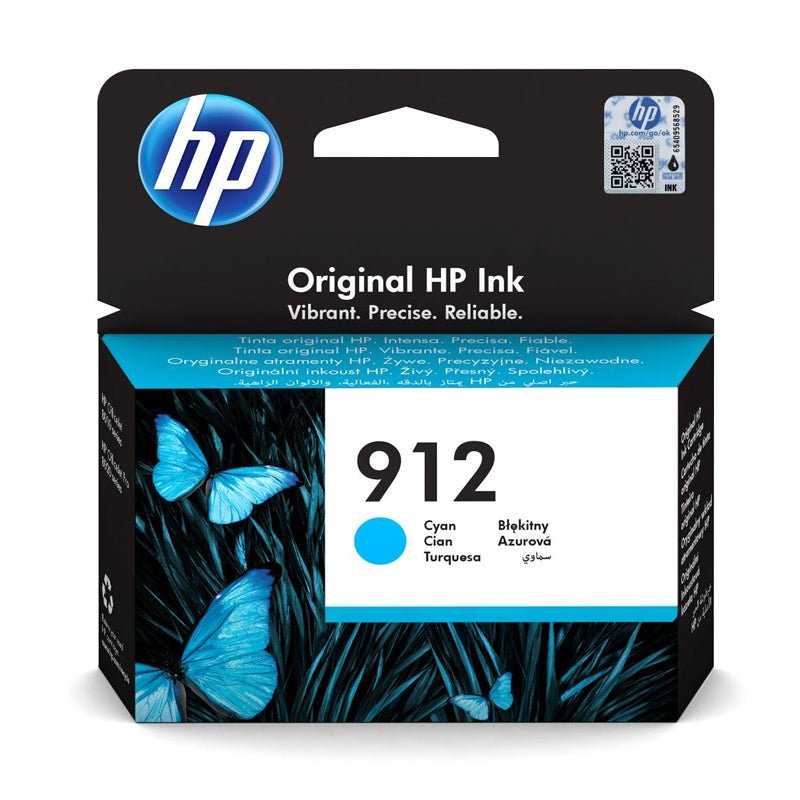 HP 912 Cyan Original Ink Cartridge - 315 Pages / Cyan Color / Ink Cartridge
