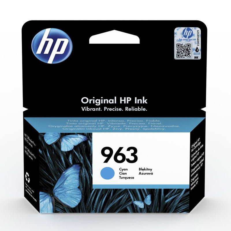 HP 963 Cyan Original Ink Cartridge - 700 Pages / Cyan Color / Ink Cartridge