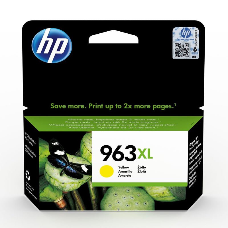 HP 963XL High Yield Yellow Original Ink Cartridge - 1600 Pages / Yellow Color / Ink Cartridge