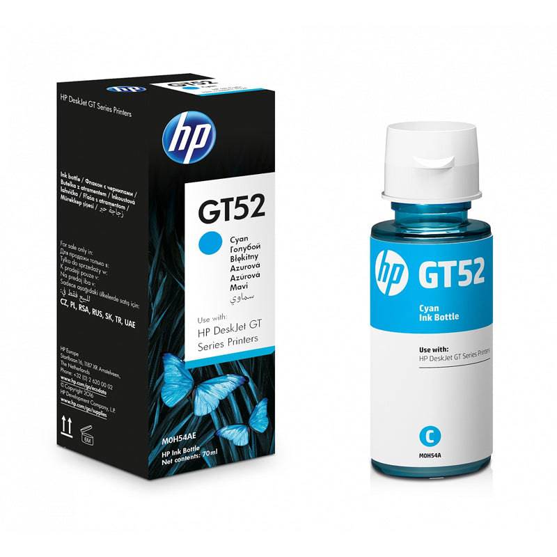 HP GT52 Cyan Ink Bottle - 8K Pages / Cyan Color / Ink Cartridge